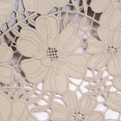 OKEO-TEX Guipure Lace Trim Polyester Milk Fiber Embroidery Lace Trim