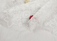 Custom Nylon Mesh Embroidery Dying Lace Fabric For Wedding Dresses Eco Friendly