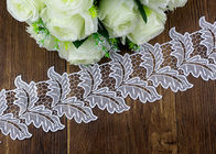 Leaf Guipure Polyester Lace Trim With Water Soluble Reach L4 High Color Fastness