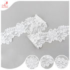 White Flower 2CM Water Soluble Lace Trim For Apparel , Handicraft
