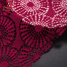 Fashion Wine Lace Fabric High Quality Red Lace Fabric For Garment